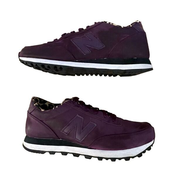 New Balance ~ WL501GB ~ size 8 ~ beautiful deep plum color with animal print - Picture 3 of 9